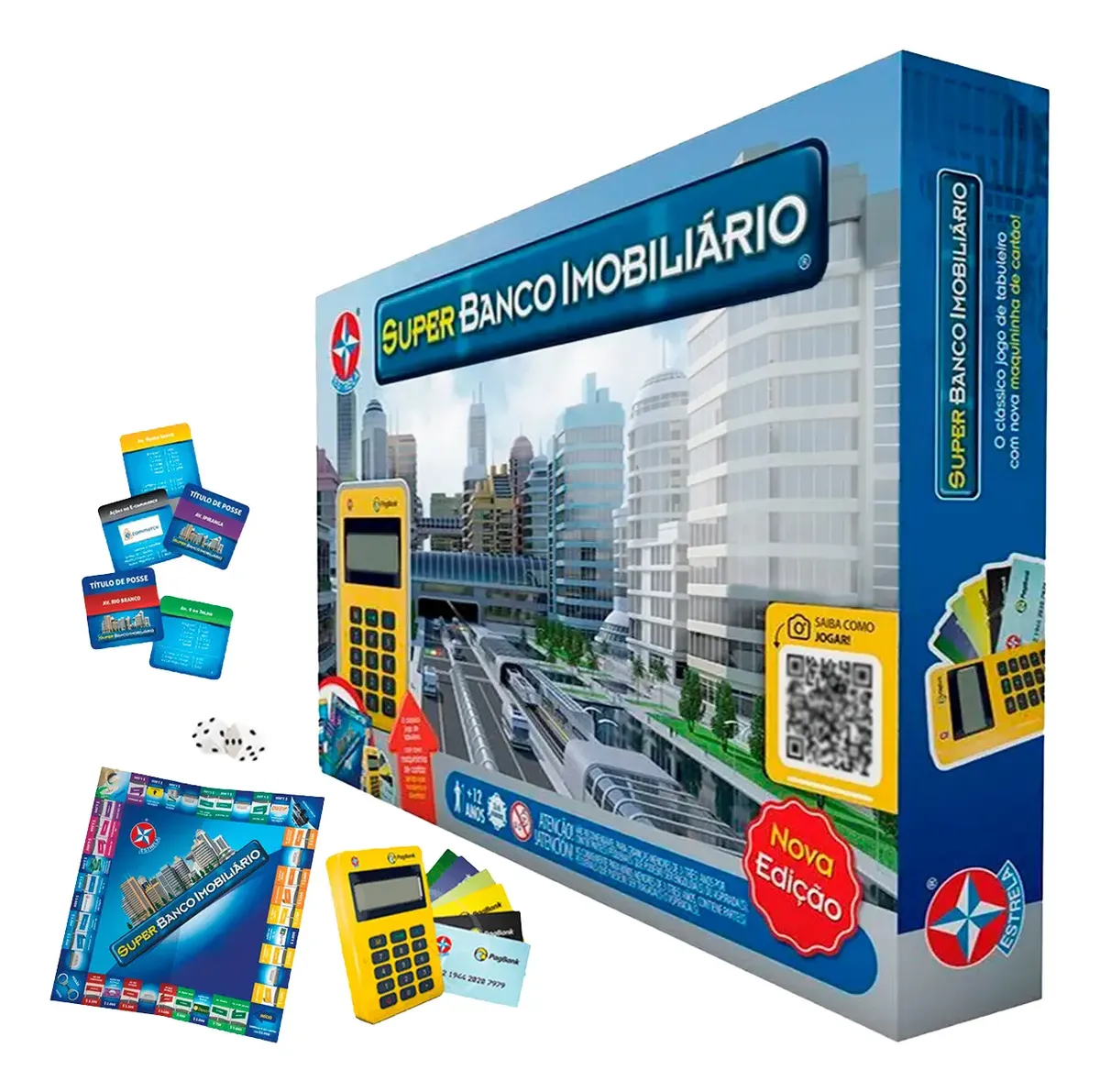 Jogo Super Banco Imobiliário Com Máquininha Amarela Estrela